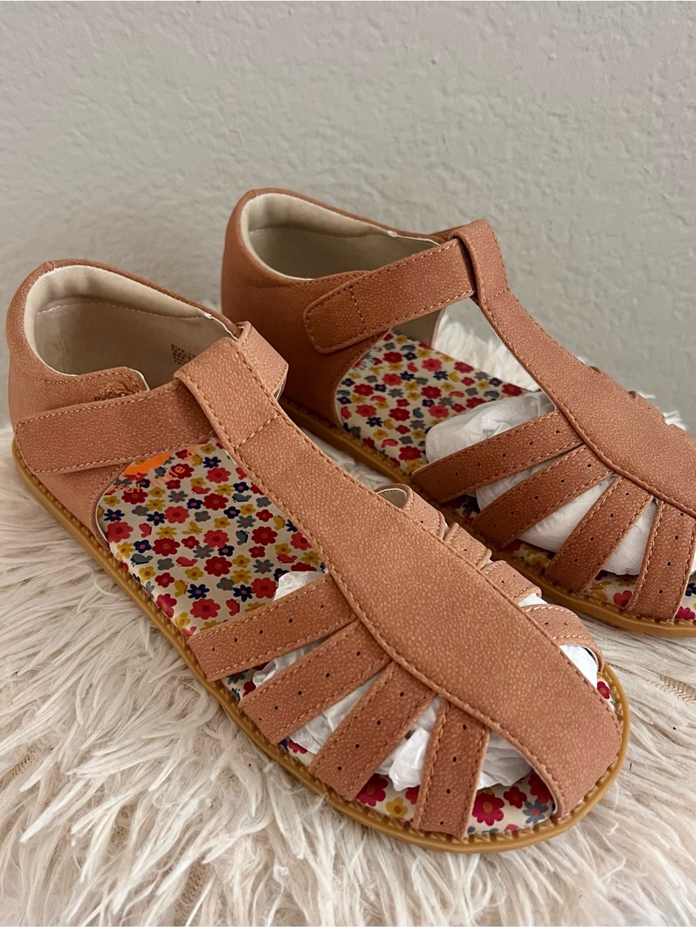 NWT! Livie & Luca Kids Paz T-Strap Sandals-Caramel